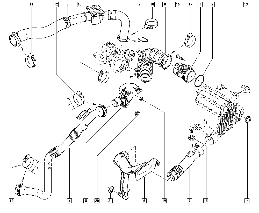 RENAULT 8200534296 - Трубка нагнітається повітря autozip.com.ua