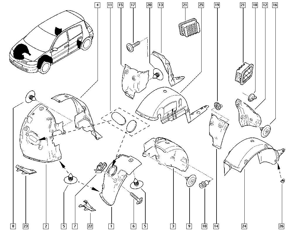 RENAULT 8200415287 - Обшивка, колісна ніша autozip.com.ua