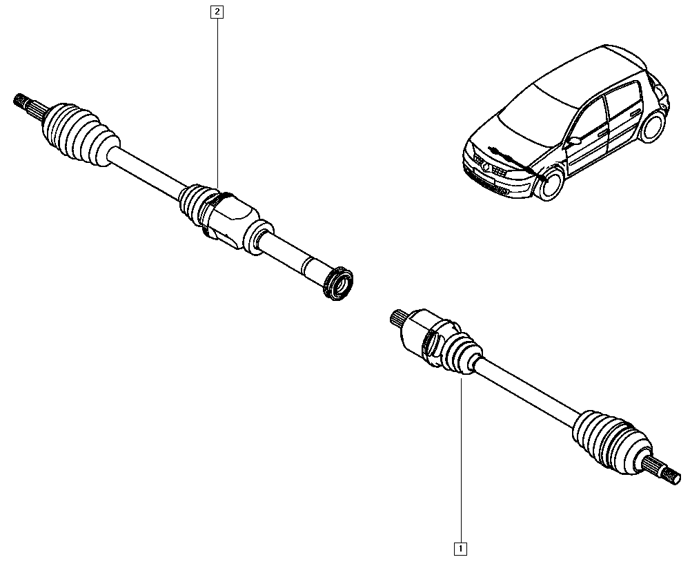 RENAULT 8200184199 - Приводний вал autozip.com.ua