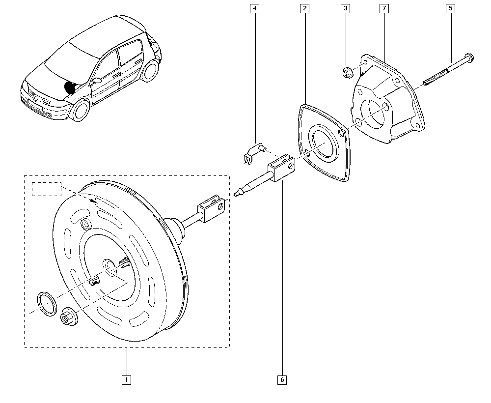 RENAULT 7701208718 - Підсилювач гальмівної системи autozip.com.ua