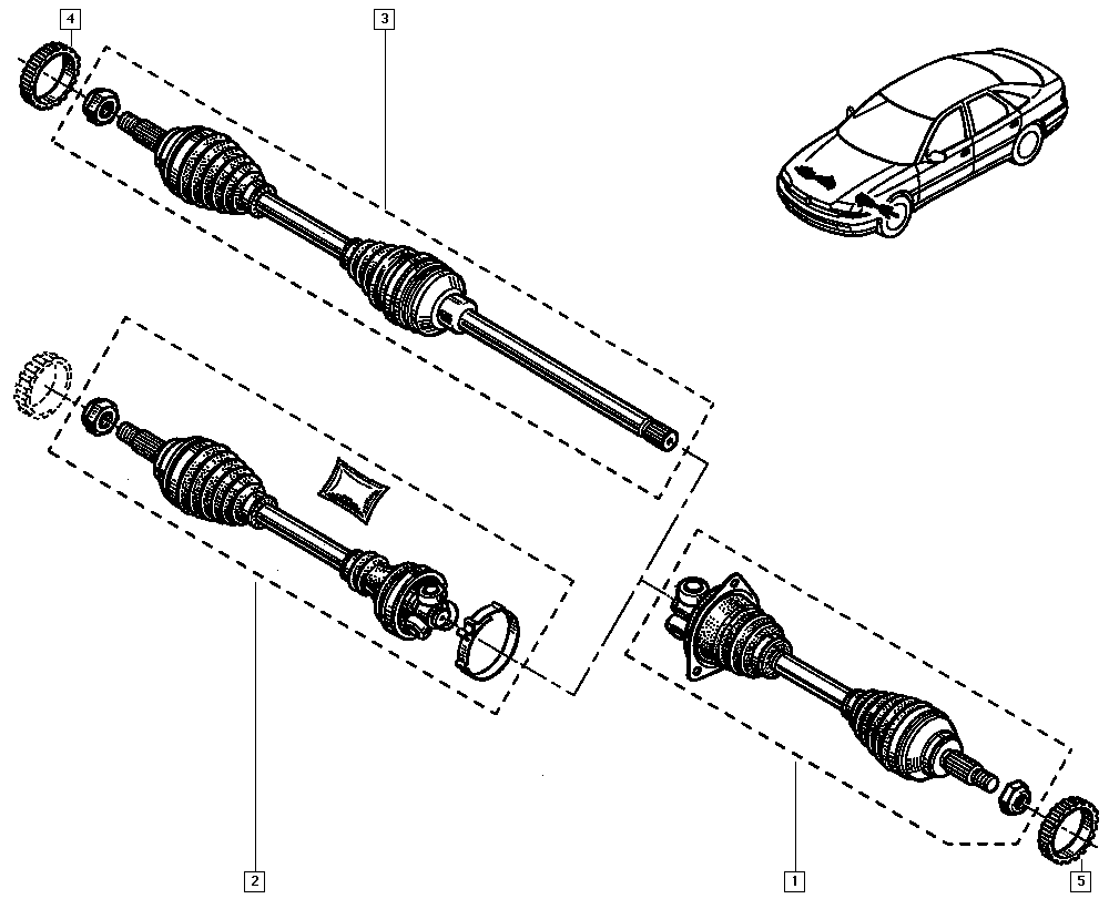 RENAULT 7701352187 - Приводний вал autozip.com.ua