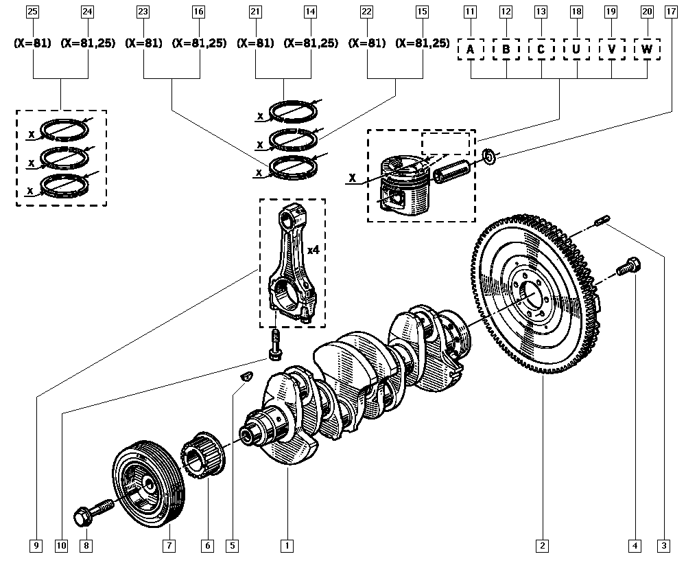 RENAULT 82 00 425 460 - SCR-CONROD CAP MTG autozip.com.ua