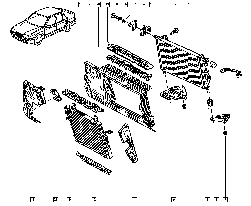 RENAULT 77 01 047 889 - Радіатор, охолодження двигуна autozip.com.ua