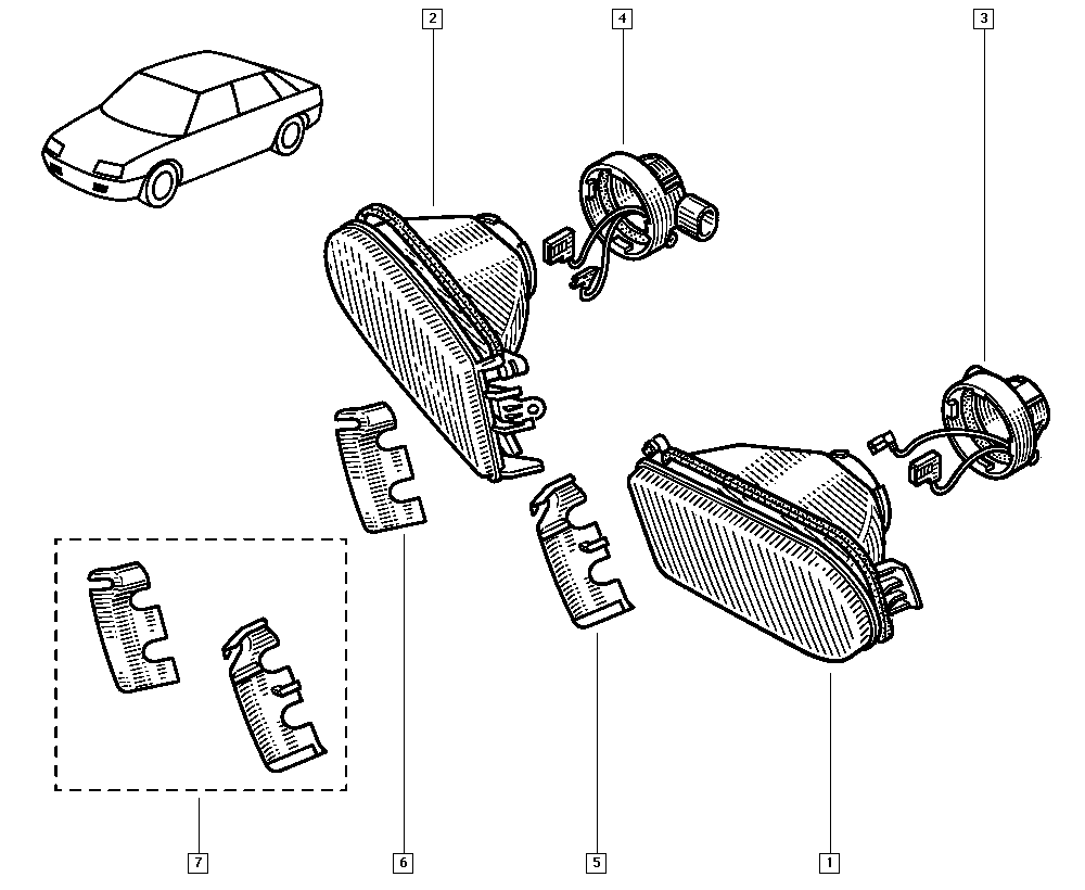 RENAULT 7701042674 - Противотуманная фара autozip.com.ua