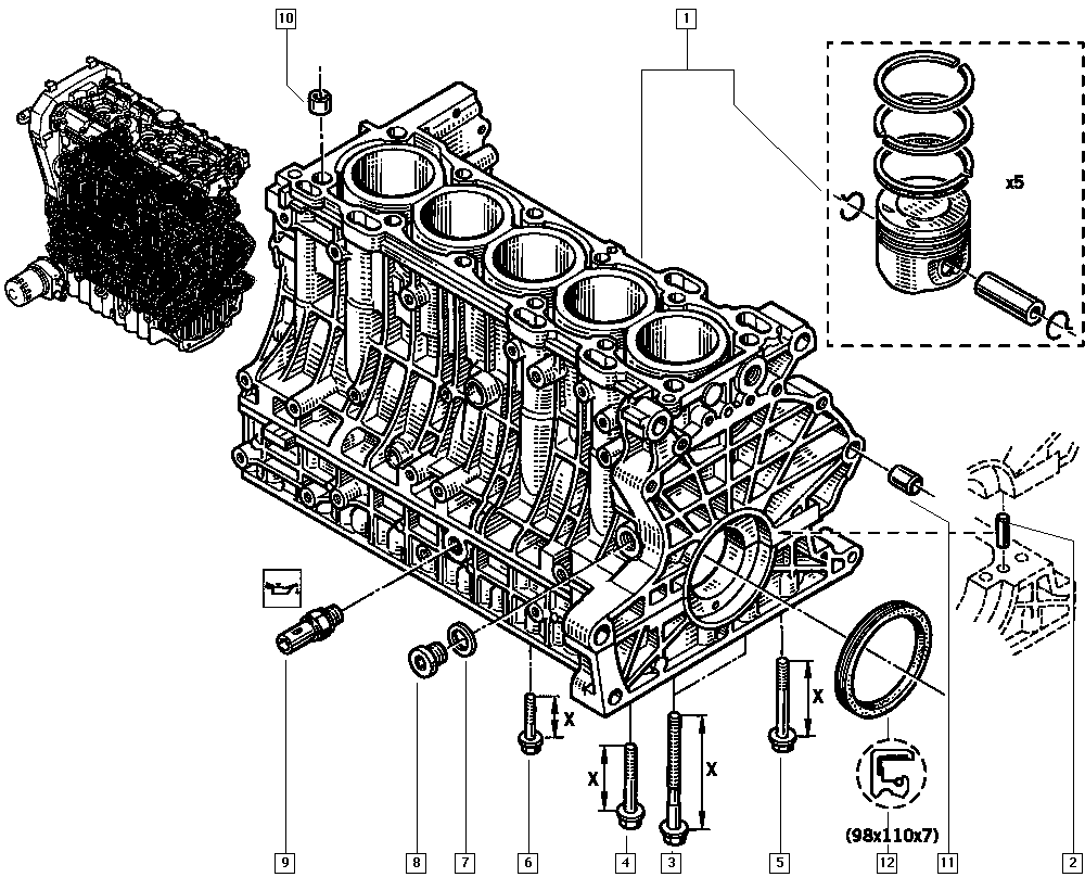 RENAULT 74 39 458 178 - Ущільнене кільце, колінчастий вал autozip.com.ua