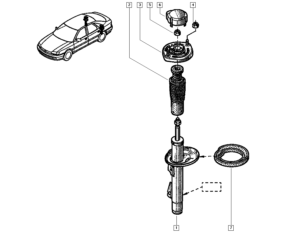 RENAULT 77 00 805 922 - Опора стійки амортизатора, подушка autozip.com.ua