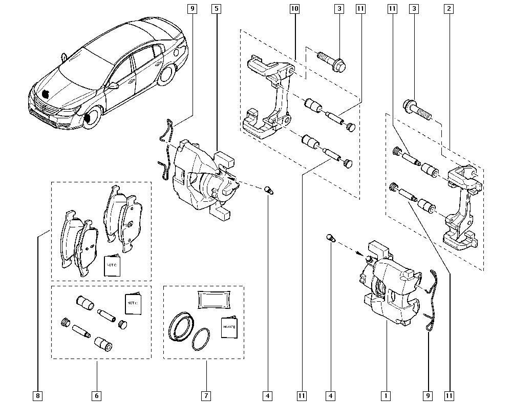 RENAULT TRUCKS 410607585R - Гальмівні колодки, дискові гальма autozip.com.ua