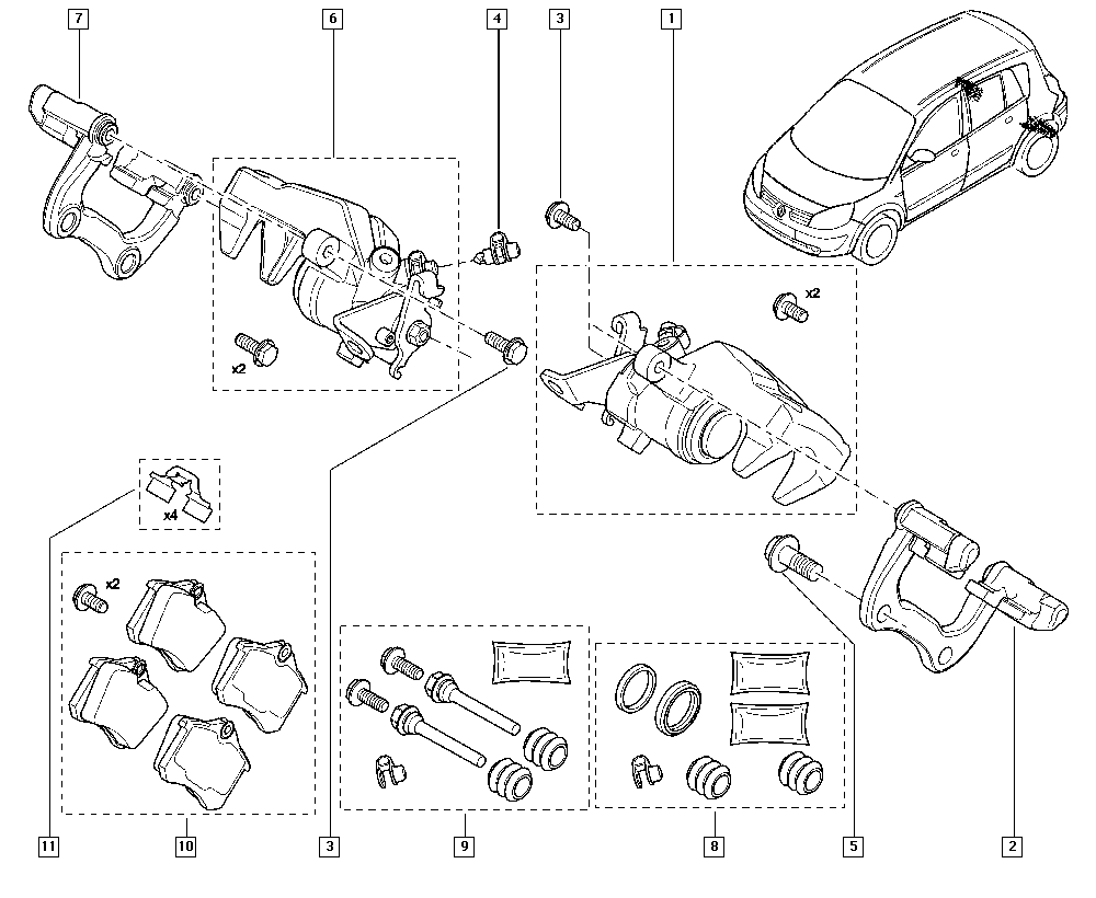 NISSAN 440602466R - Гальмівні колодки, дискові гальма autozip.com.ua