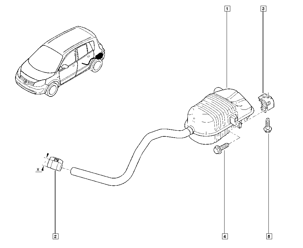 RENAULT 82 00 189 575 - Глушник вихлопних газів кінцевий autozip.com.ua