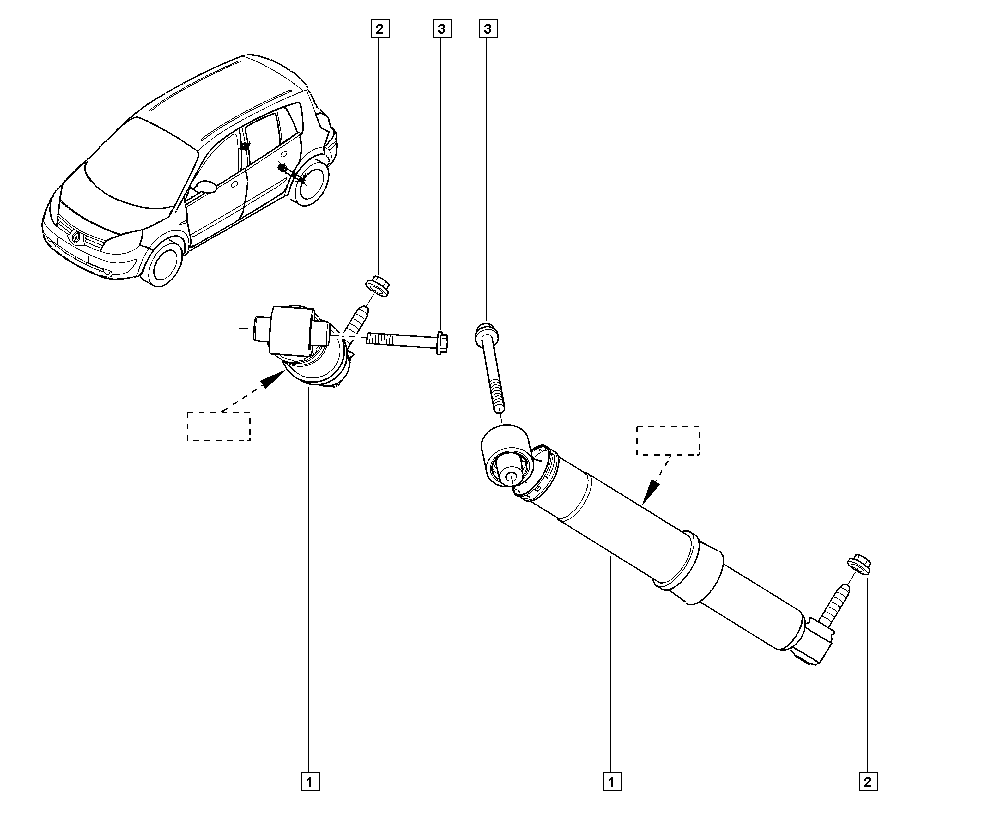 RENAULT 82 00 415 734 - Амортизатор autozip.com.ua