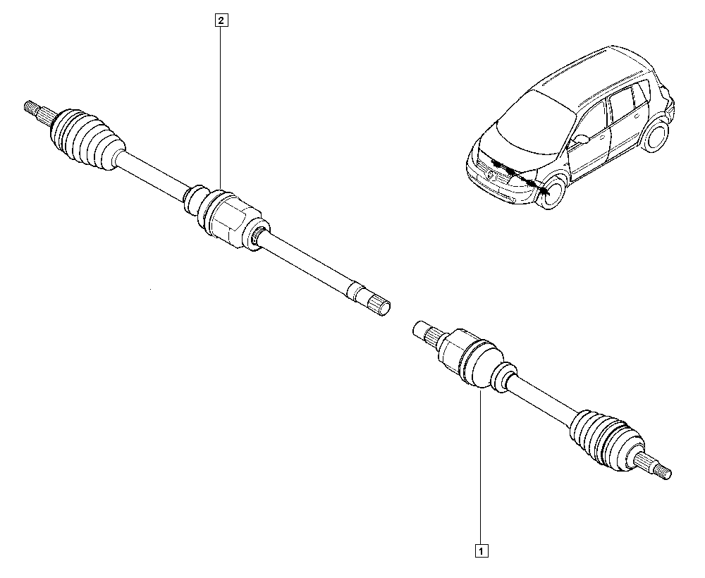 RENAULT 8200790517 - Приводний вал autozip.com.ua