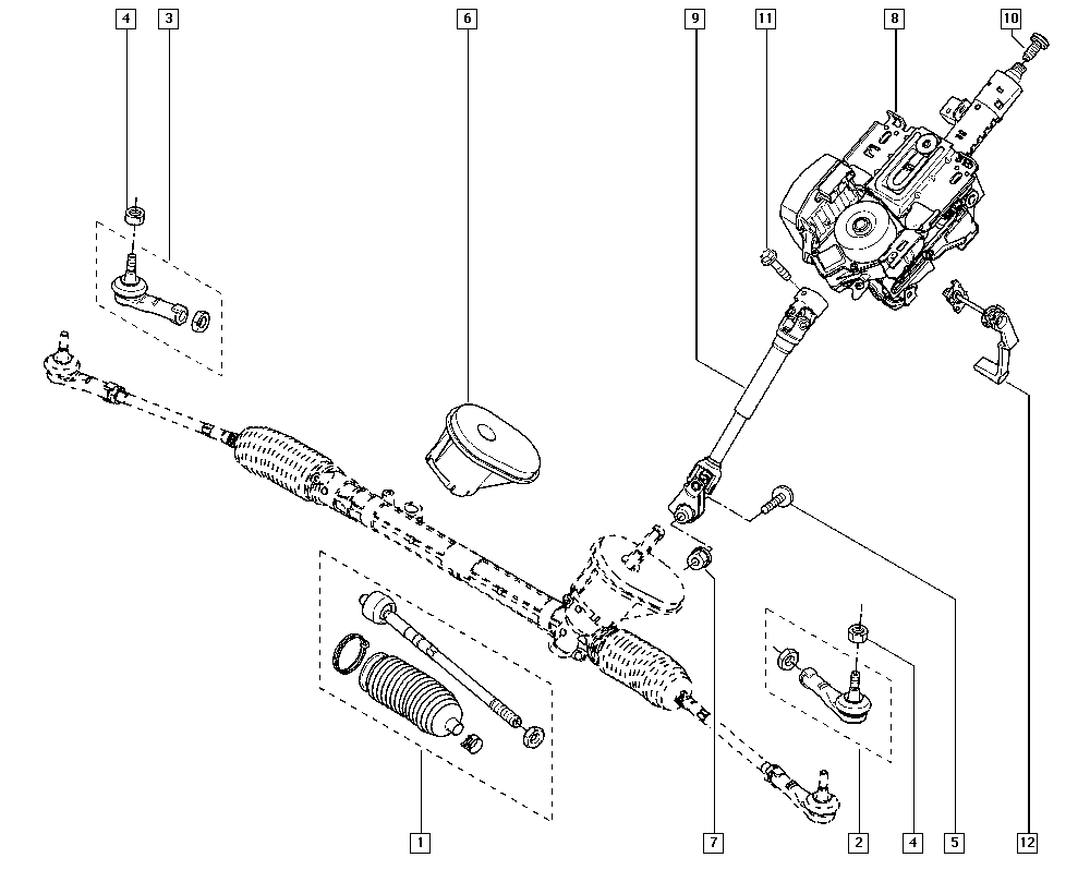 NISSAN 7701 475 841 - Осьовий шарнір, рульова тяга autozip.com.ua