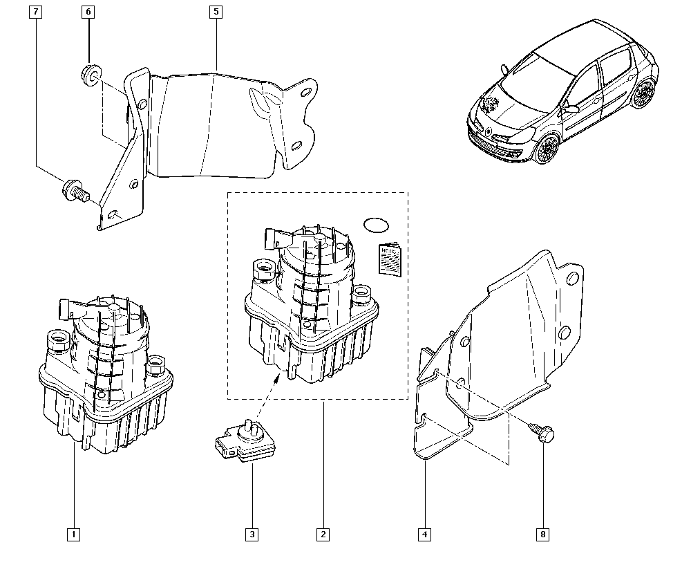 RENAULT 16 40 008 90R - Паливний фільтр autozip.com.ua