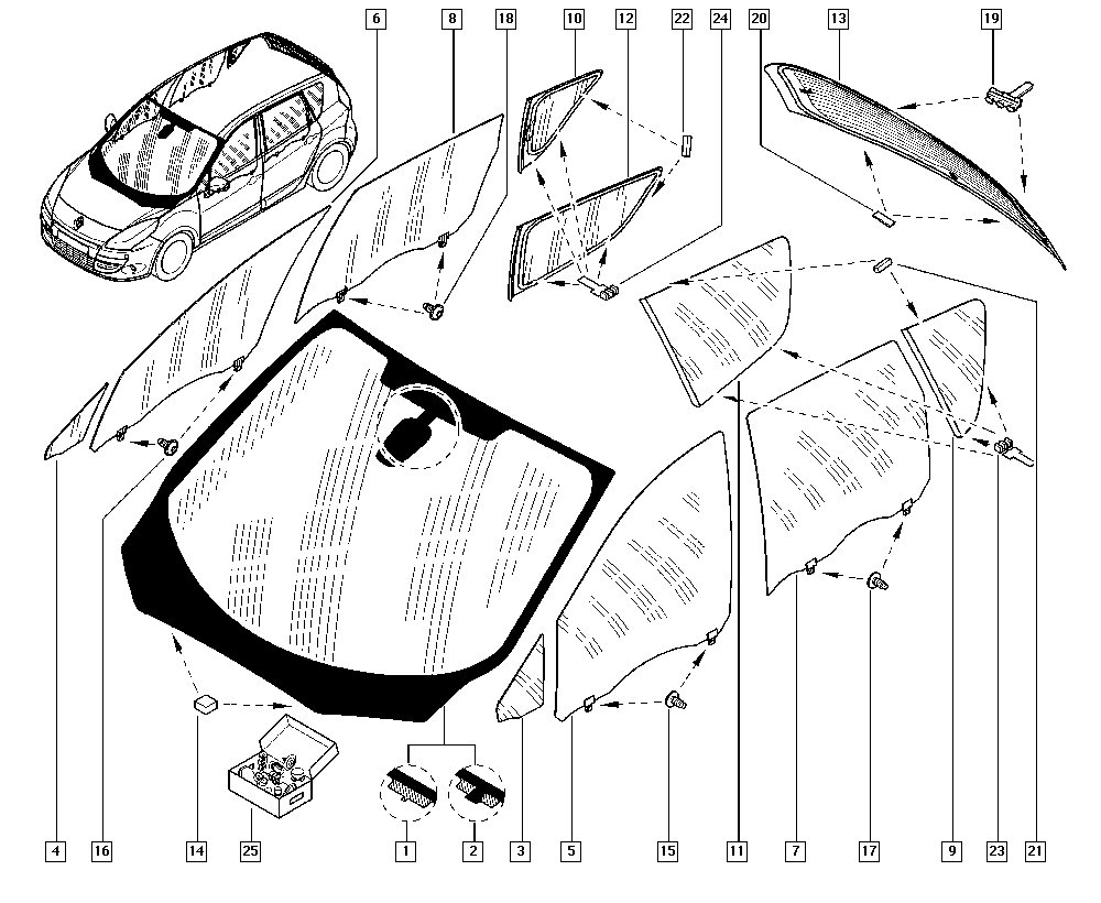 RENAULT 803010008R - Бокове вікно autozip.com.ua