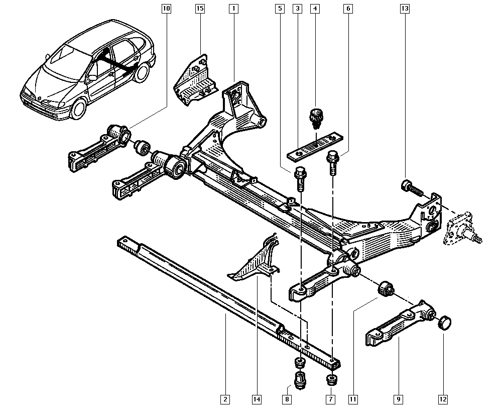 RENAULT 77 00 827 178 - Тяга / стійка, підвіска колеса autozip.com.ua