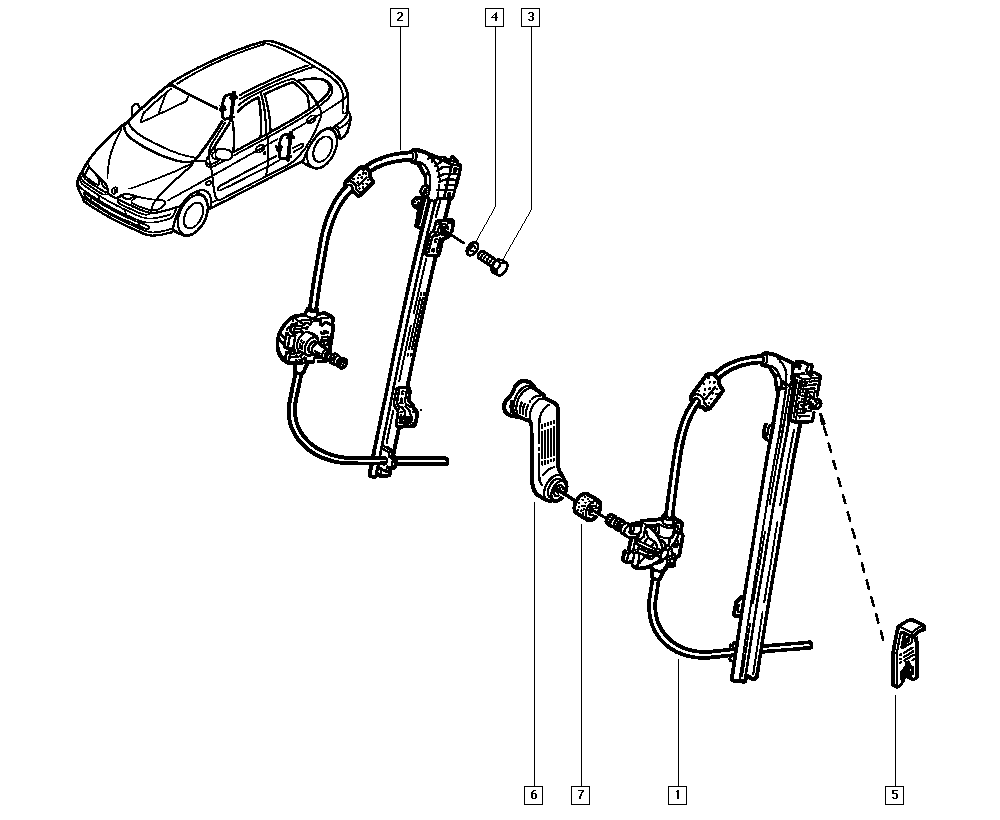 RENAULT 77 00 838 596 - Підйомний пристрій для вікон autozip.com.ua