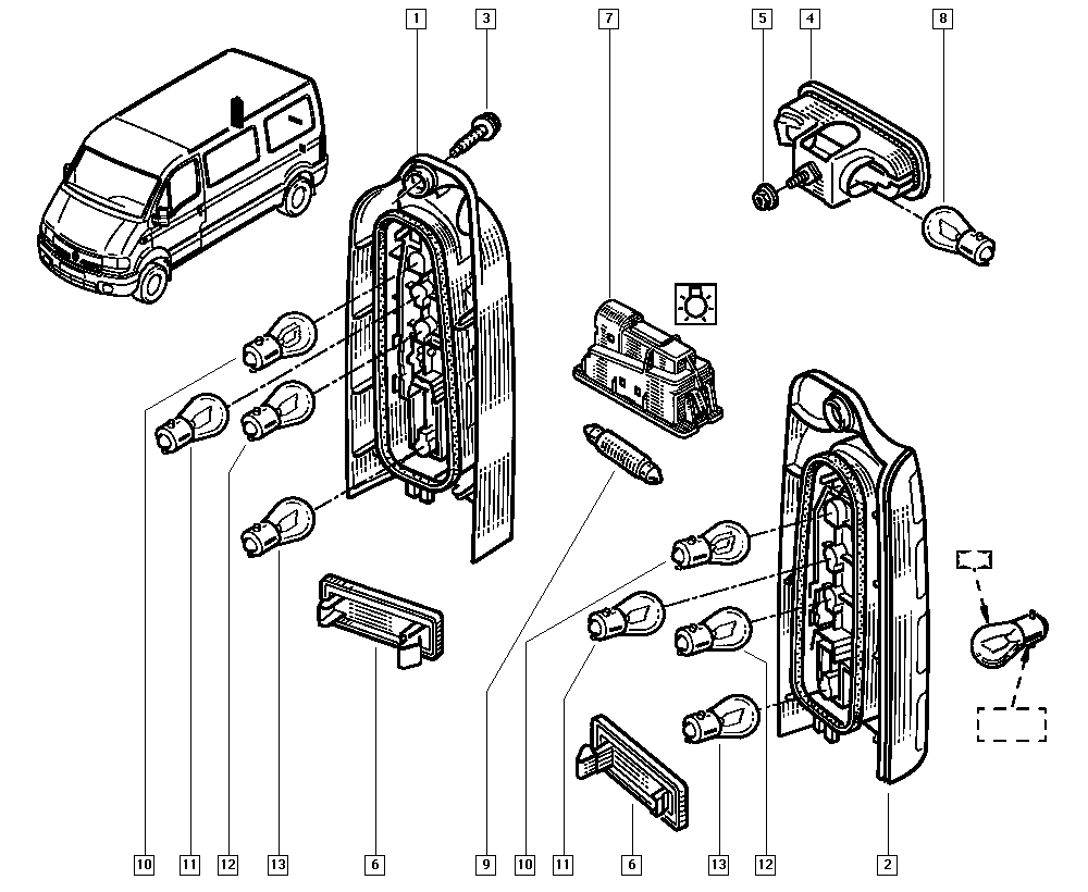 RENAULT 8200171472 - Задній ліхтар autozip.com.ua