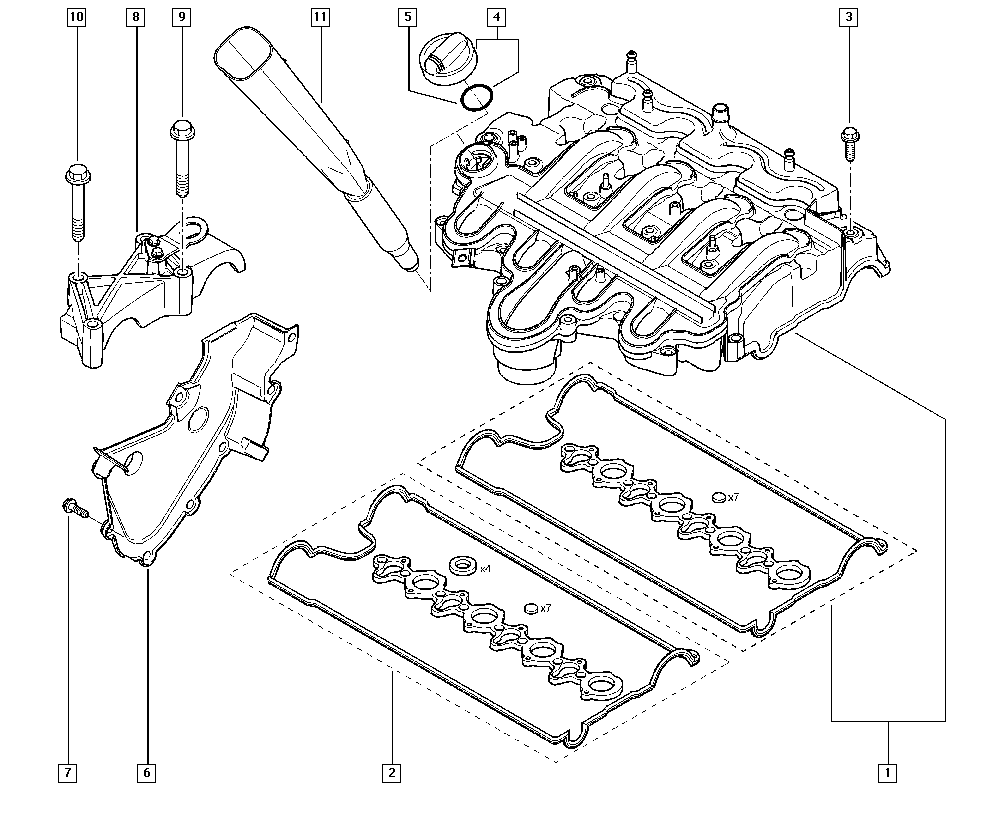 Vauxhall 7701472450 - Прокладка, кришка головки циліндра autozip.com.ua