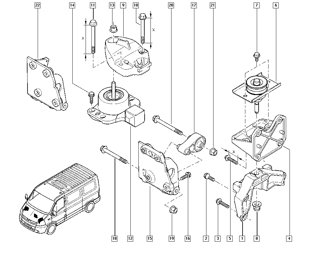 RENAULT 11 23 831 00R - Подушка, підвіска двигуна autozip.com.ua