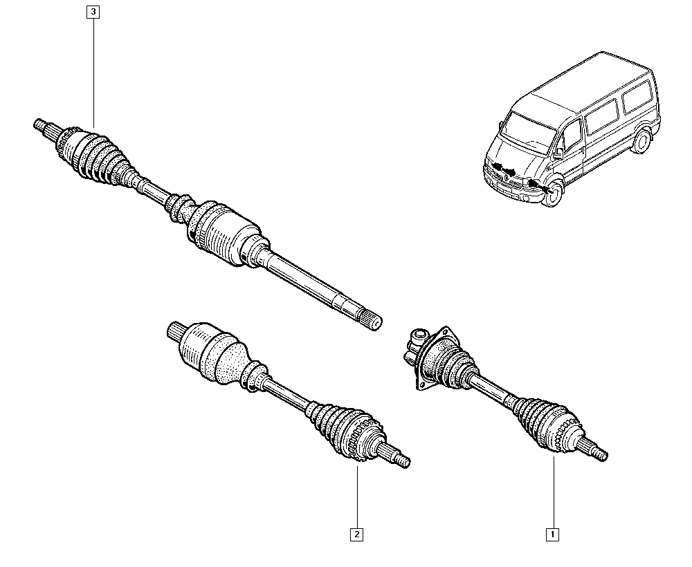 Vauxhall 8200499895 - Приводний вал autozip.com.ua