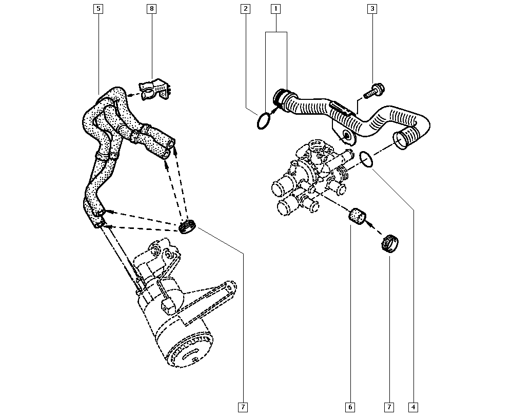 RENAULT 8200120216 - Шланг, теплообмінник - опалення autozip.com.ua