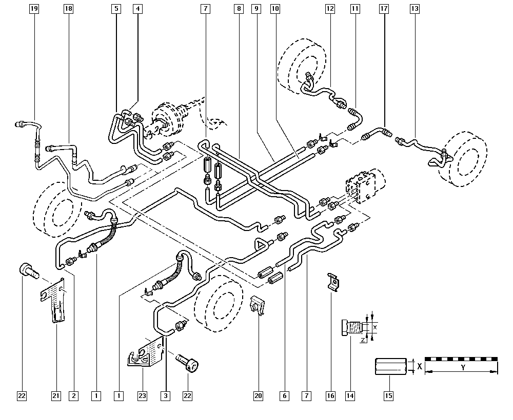 RENAULT 7701059963 - Гальмівний шланг autozip.com.ua