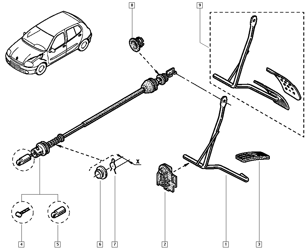 RENAULT 8200 694 013 - Тросик газу autozip.com.ua