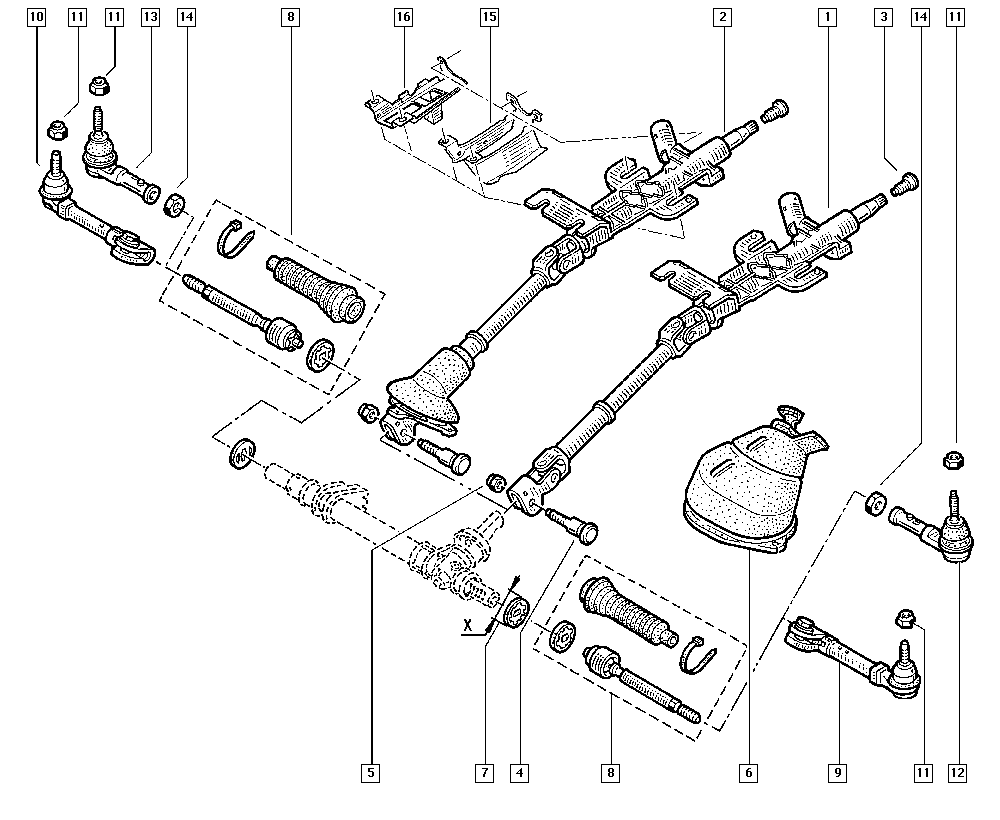 NISSAN 7701 474 642 - Наконечник рульової тяги, кульовий шарнір autozip.com.ua