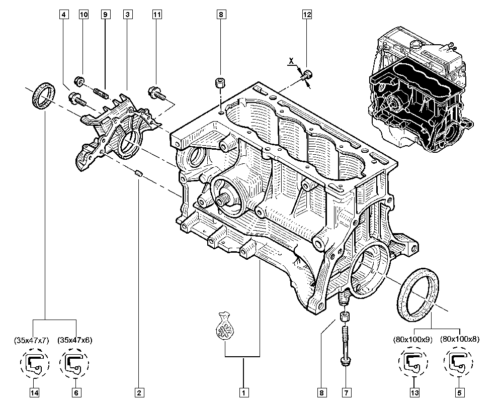 RENAULT 77 01 473 544 - Ущільнене кільце, колінчастий вал autozip.com.ua