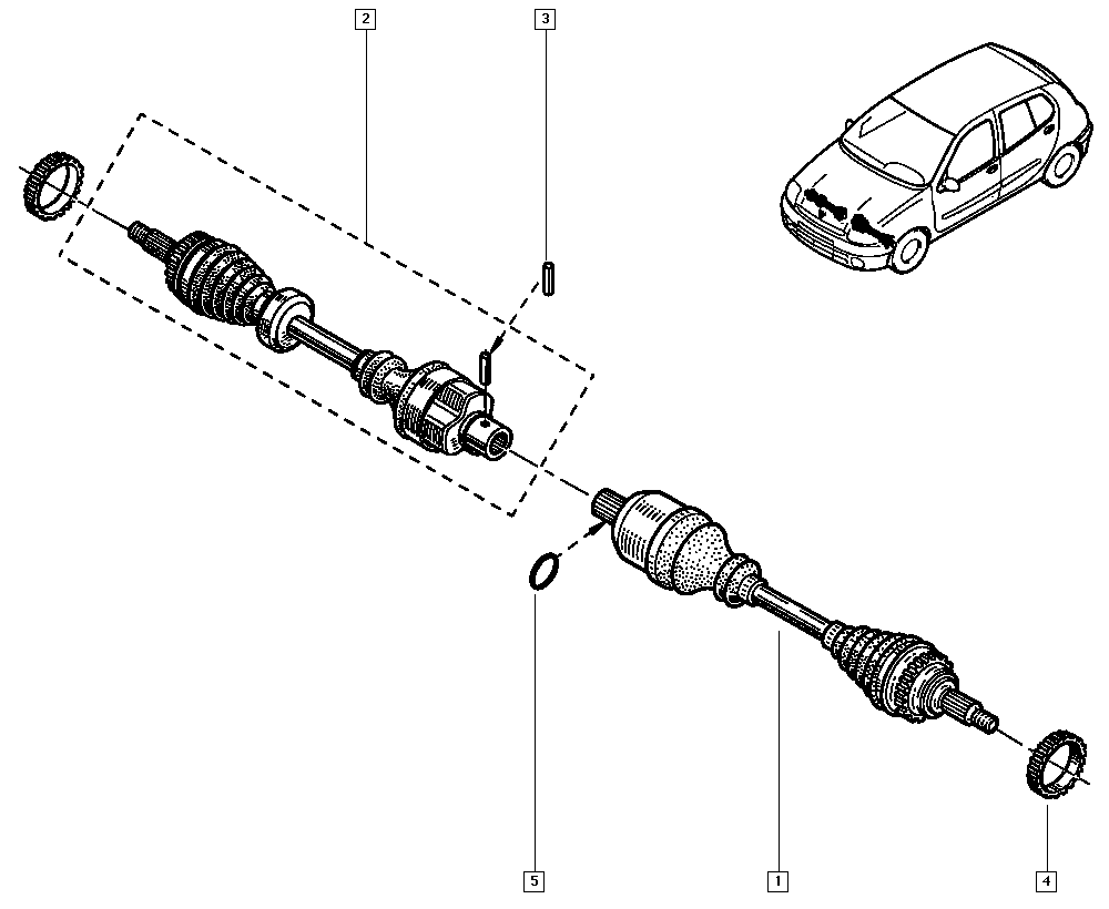 RENAULT 8200531844 - Приводний вал autozip.com.ua