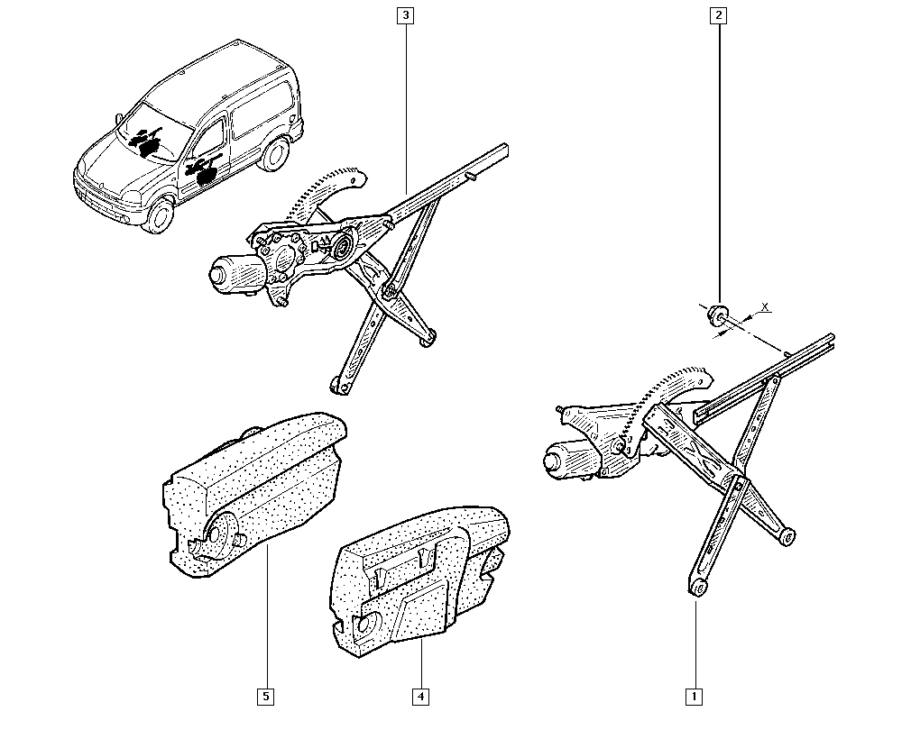 RENAULT 82 00 188 551 - Підйомний пристрій для вікон autozip.com.ua