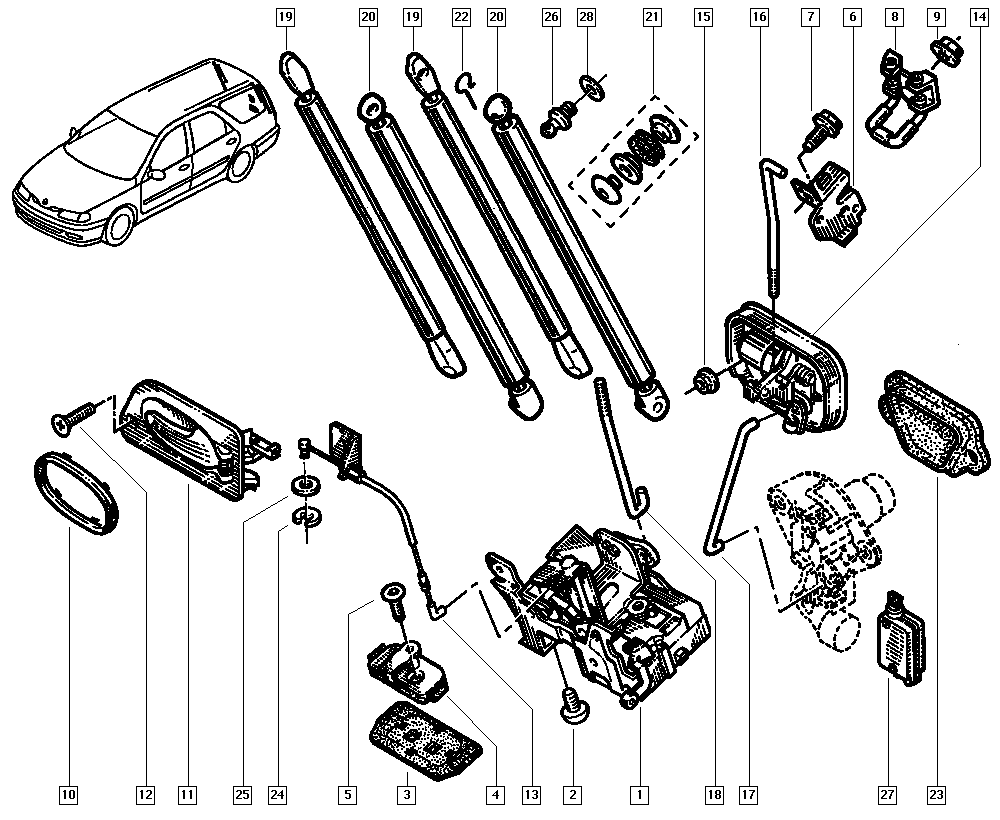 RENAULT TRUCKS 7700427547 - Газова пружина, кришка багажник autozip.com.ua