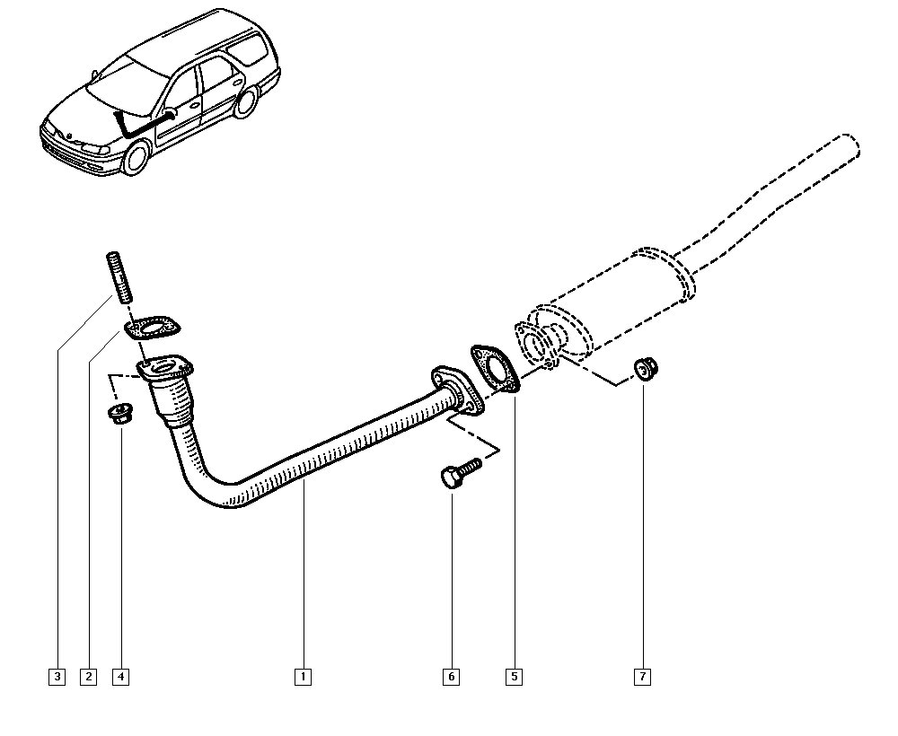 RENAULT 7700836094 - Прокладка, труба вихлопного газу autozip.com.ua