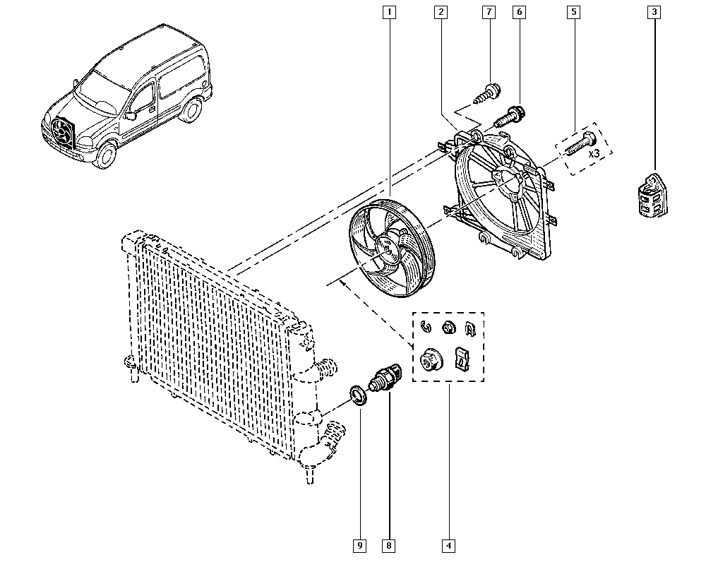 RENAULT 77 01 070 217 - Вентилятор, охолодження двигуна autozip.com.ua