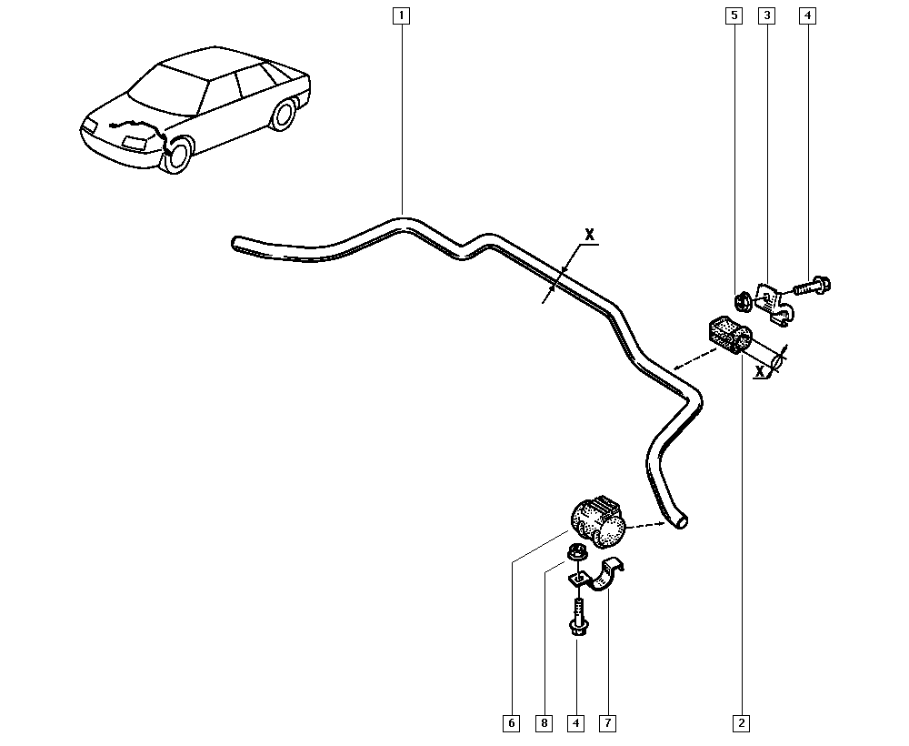 RENAULT TRUCKS 7700784170 - Втулка, стабілізатор autozip.com.ua