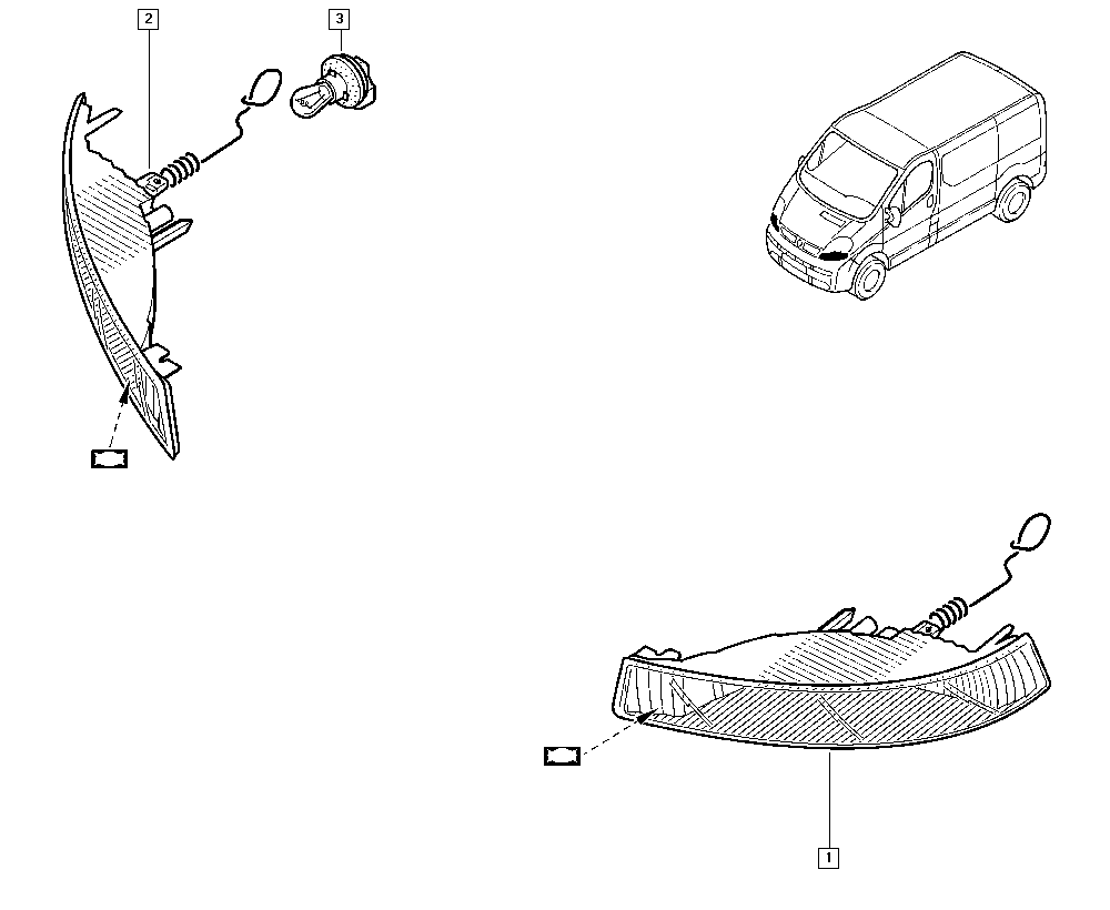 RENAULT 8200007031 - Бічний ліхтар, покажчик повороту autozip.com.ua