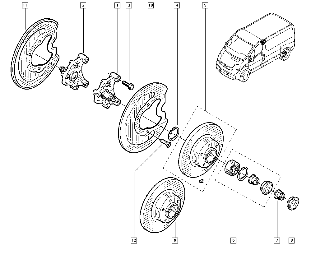 Barreiros 77 01 206 849 - Комплект підшипника маточини колеса autozip.com.ua