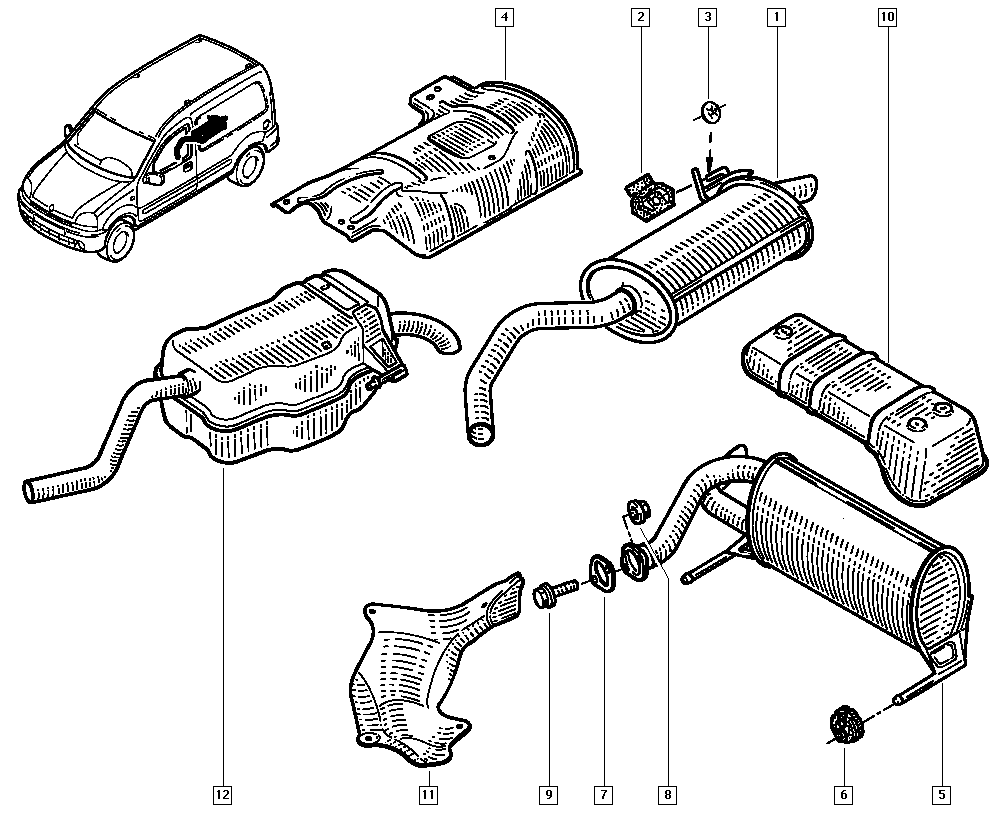 NISSAN 7700779356 - Кронштейн, втулка, система випуску autozip.com.ua