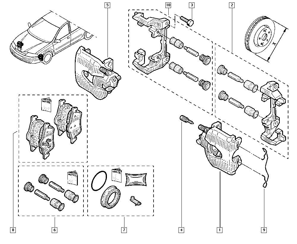 RENAULT TRUCKS 410607613R - Гальмівні колодки, дискові гальма autozip.com.ua