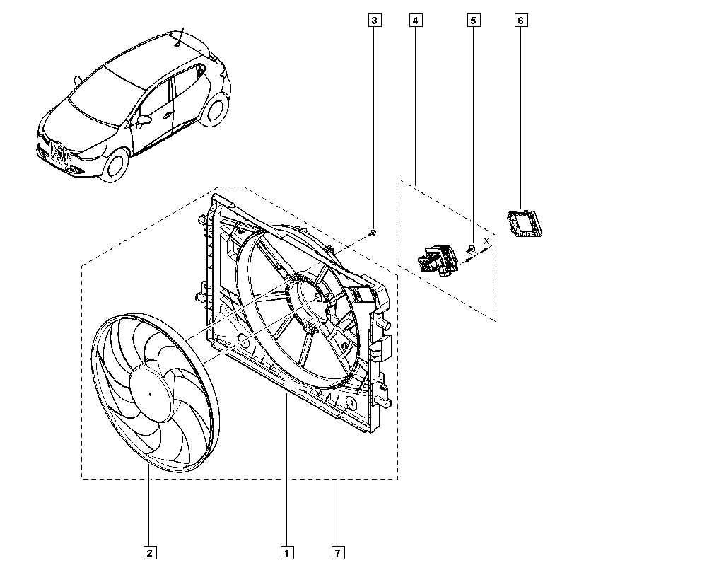 NISSAN 214816703R - Вентилятор, охолодження двигуна autozip.com.ua