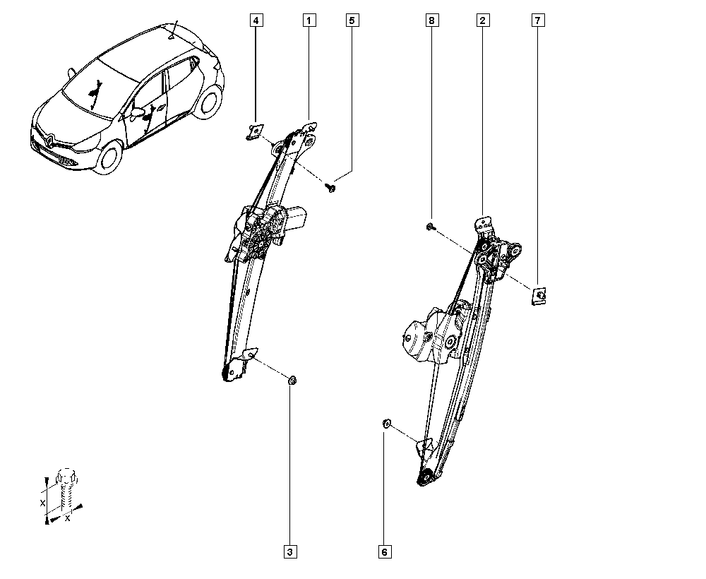 RENAULT 80 72 055 69R - Підйомний пристрій для вікон autozip.com.ua