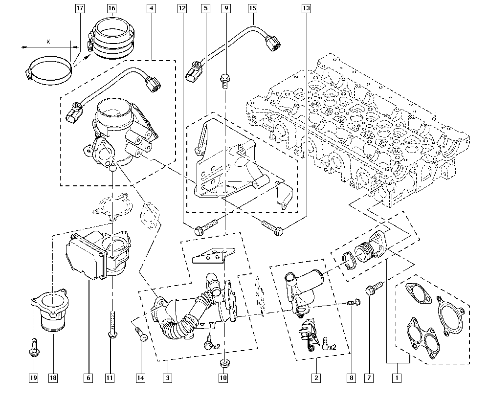 NISSAN 14710-7644R - Клапан повернення ОГ autozip.com.ua