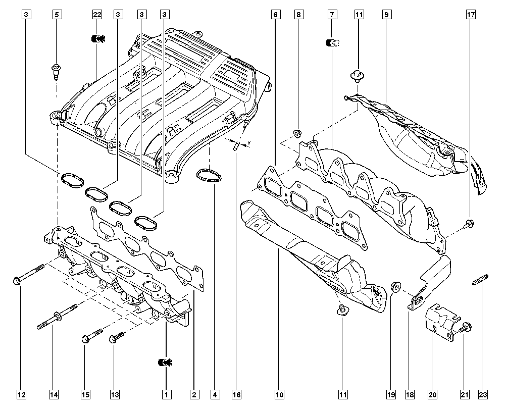 RENAULT 82 00 052 311 - Прокладка, впускний колектор autozip.com.ua