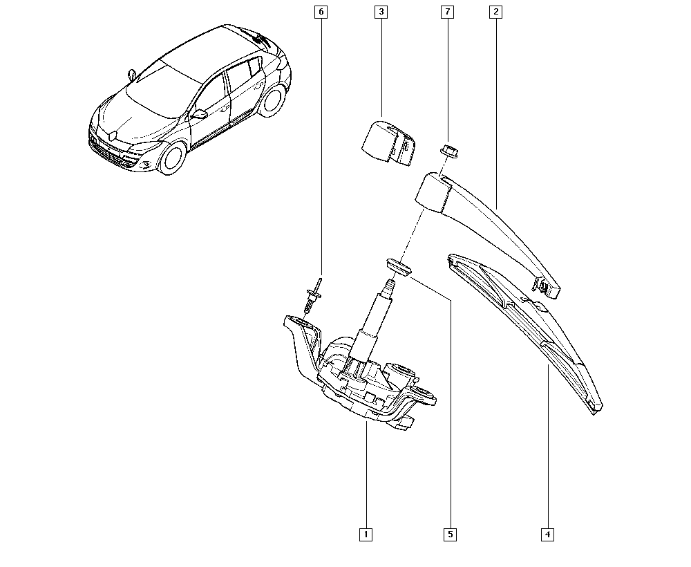 RENAULT 287810001R - Важіль склоочисника, система очищення вікон autozip.com.ua