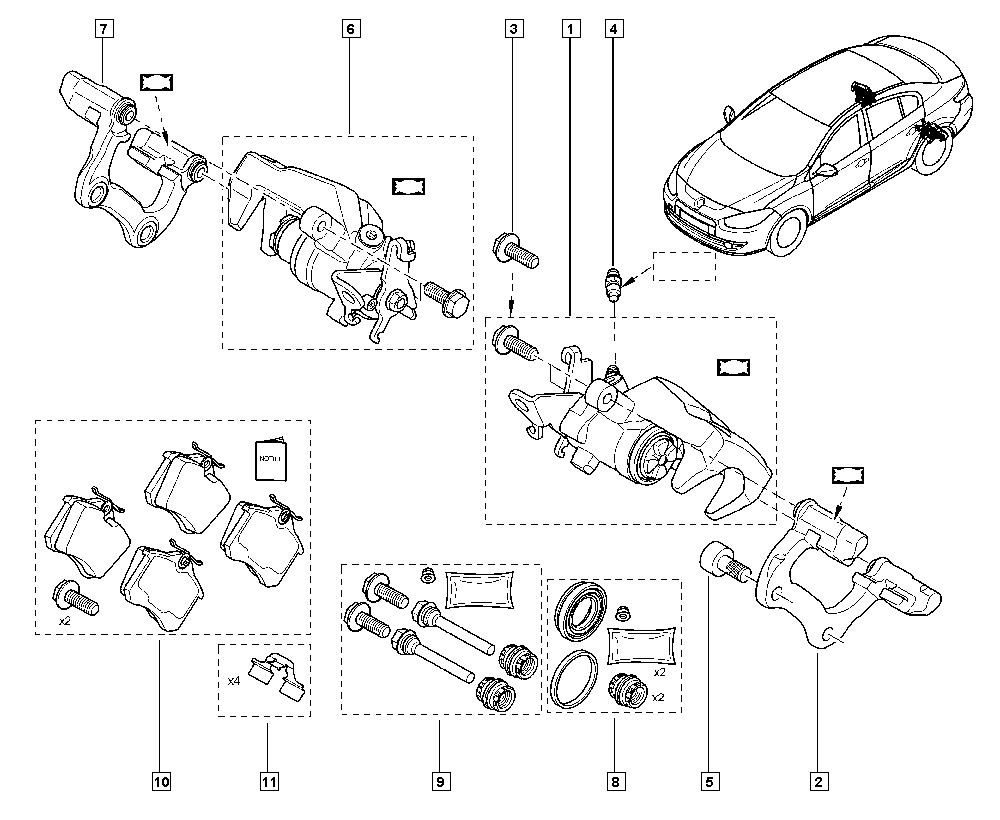 VAG 440 605 713R - Гальмівні колодки, дискові гальма autozip.com.ua