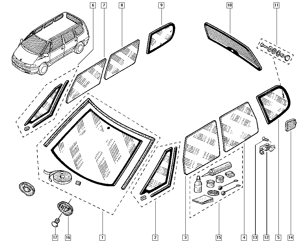 RENAULT TRUCKS 6025370275 - Бокове вікно autozip.com.ua