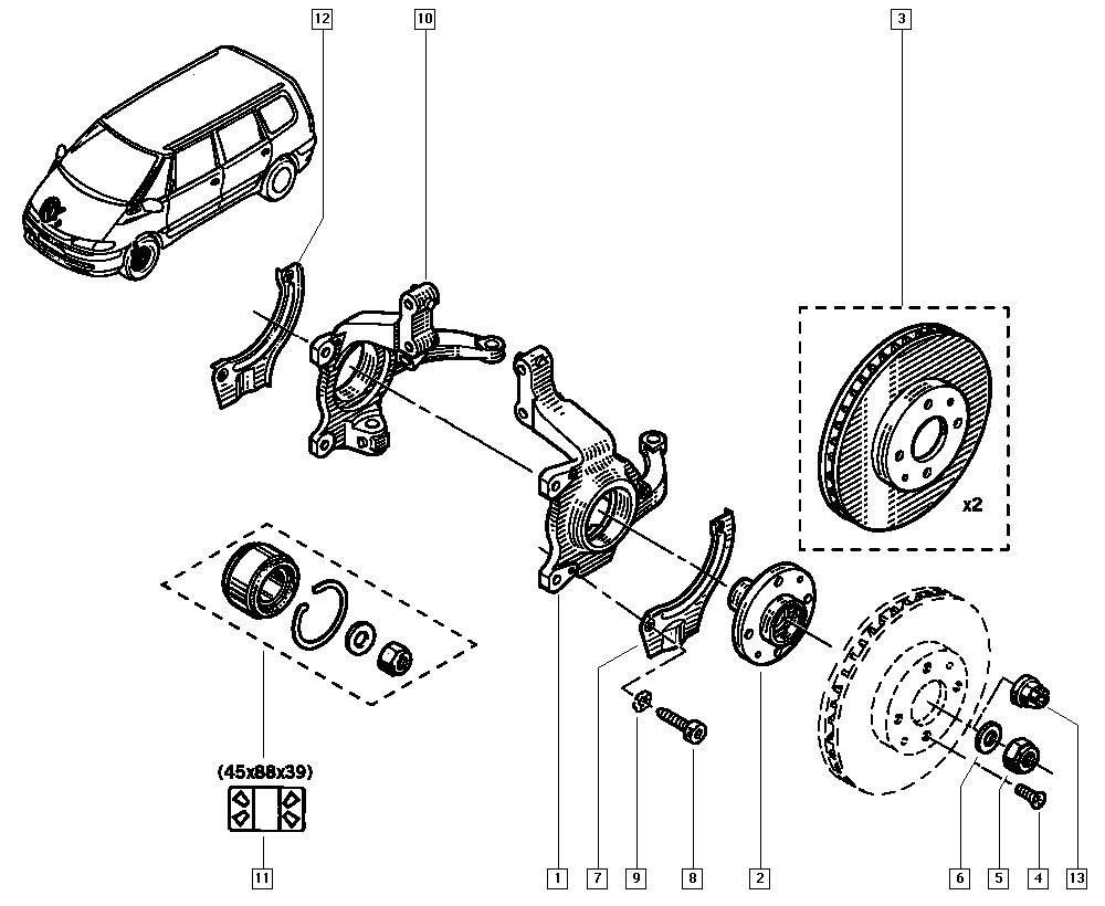 RENAULT TRUCKS 6025 371 670 - Комплект підшипника маточини колеса autozip.com.ua