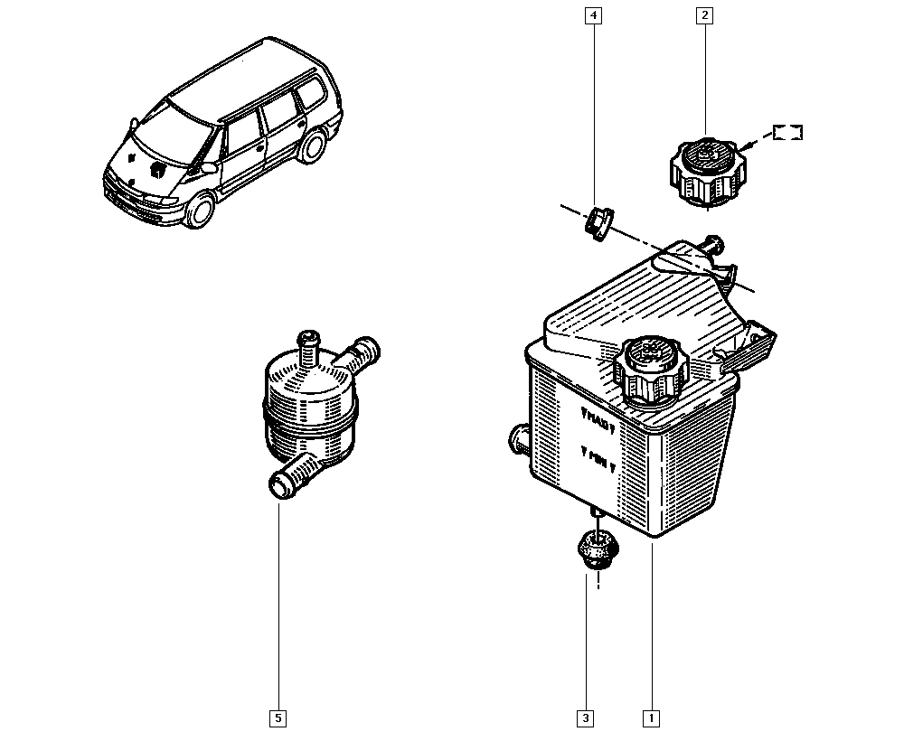 RENAULT 60 25 371 703 - Компенсаційний бак, охолоджуюча рідина autozip.com.ua