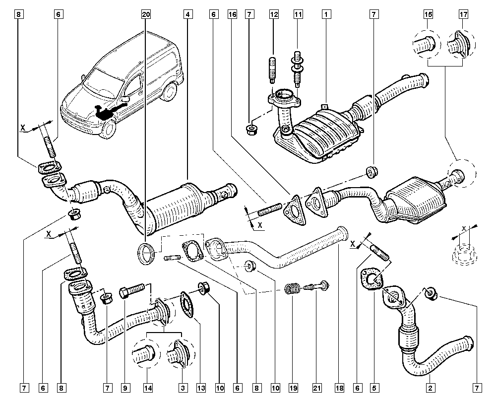 DACIA 77 03 034 303 - Гайка, випускний колектор autozip.com.ua