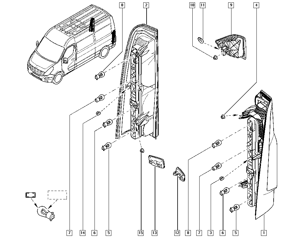 RENAULT 265500023R - Задній ліхтар autozip.com.ua